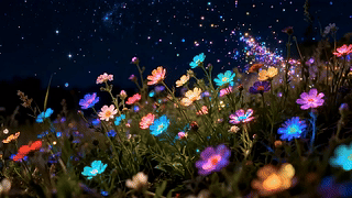 夜景护眼树木
