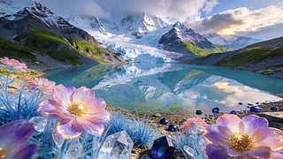 4K水晶花