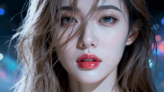 夜色氛围感金发美人