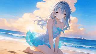 海边泳衣女孩