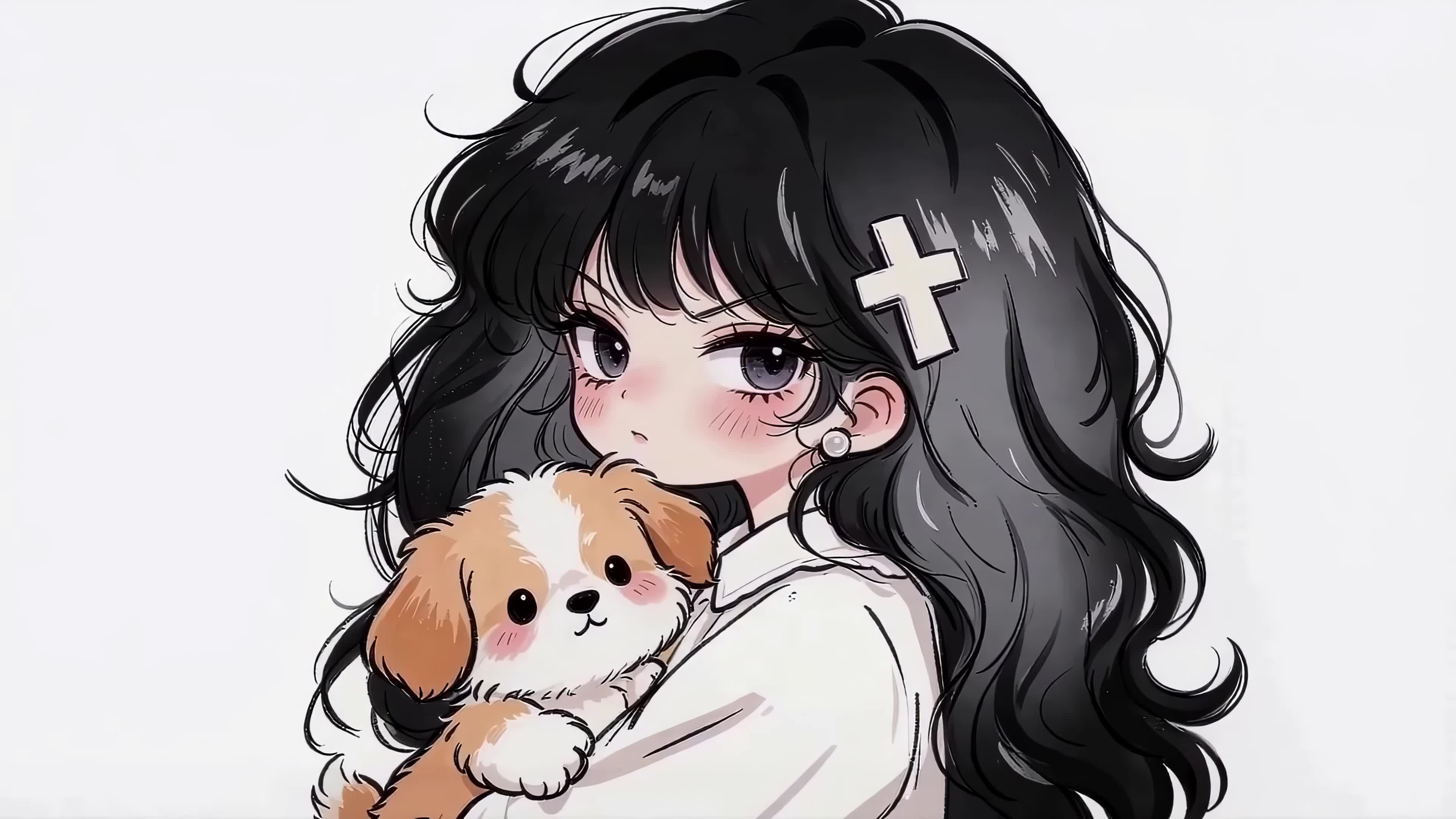 女孩和狗狗
