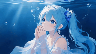 蓝发小女孩