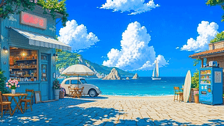 夏日海边商店