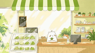 清新软萌抹茶小店
