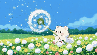 春日蒲公英与软萌小熊
