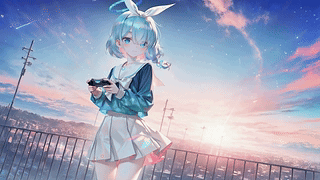 黄昏天台的游戏少女