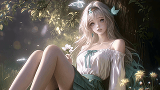 幽林银发少女