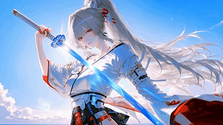 晴空银发女剑士