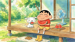 夏日庭院悠闲时光