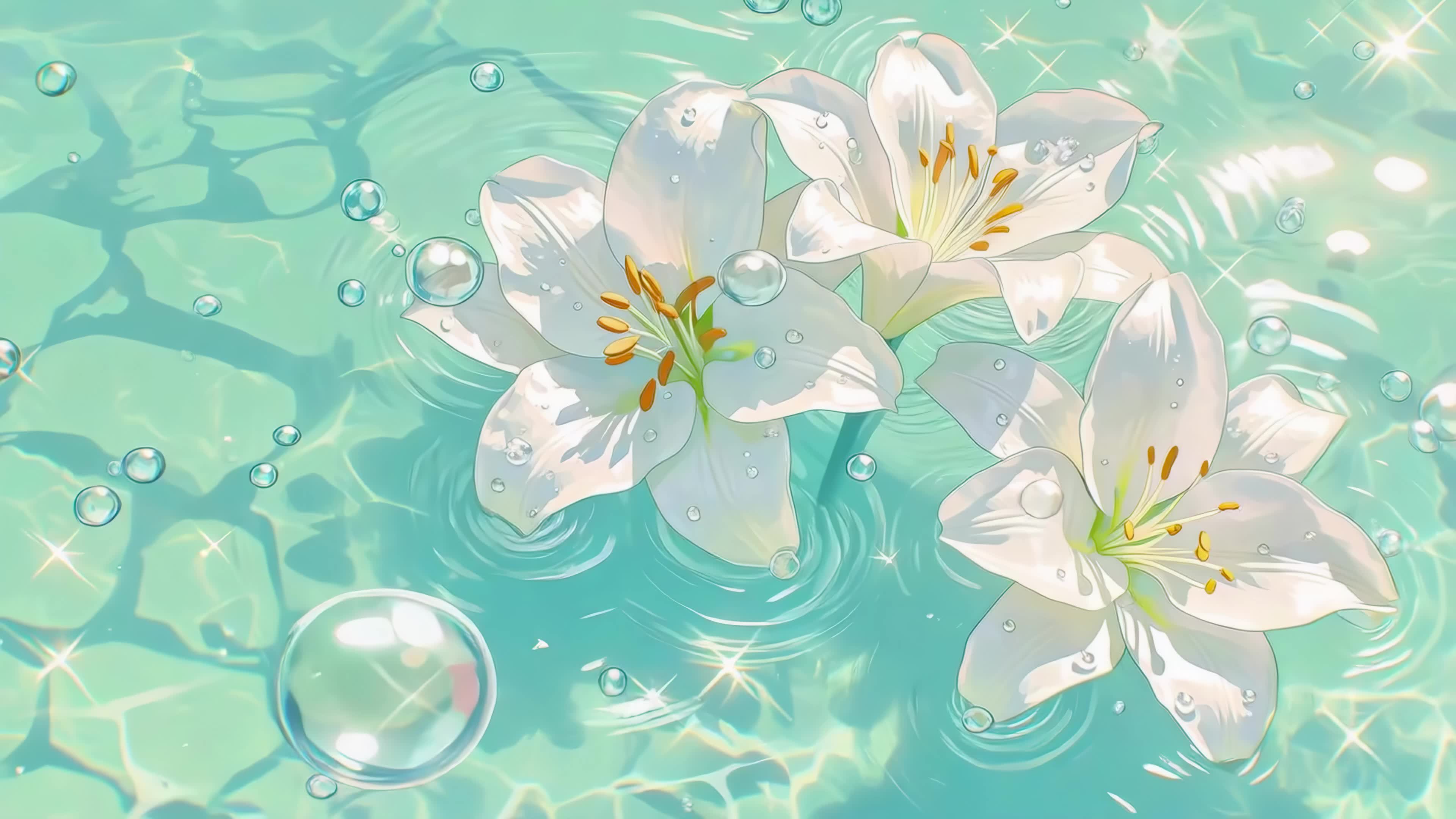 水漾清透白百合