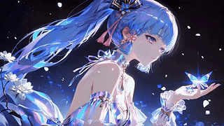 蓝调花境梦幻少女