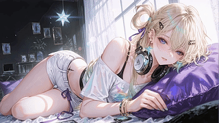 午后窗边休闲少女