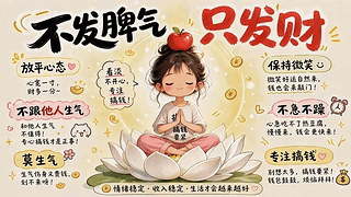 不发脾气只发财