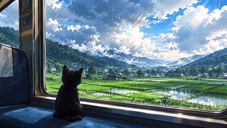 窗边小猫