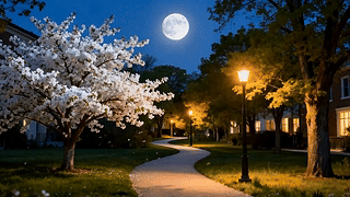 夜景花草树木