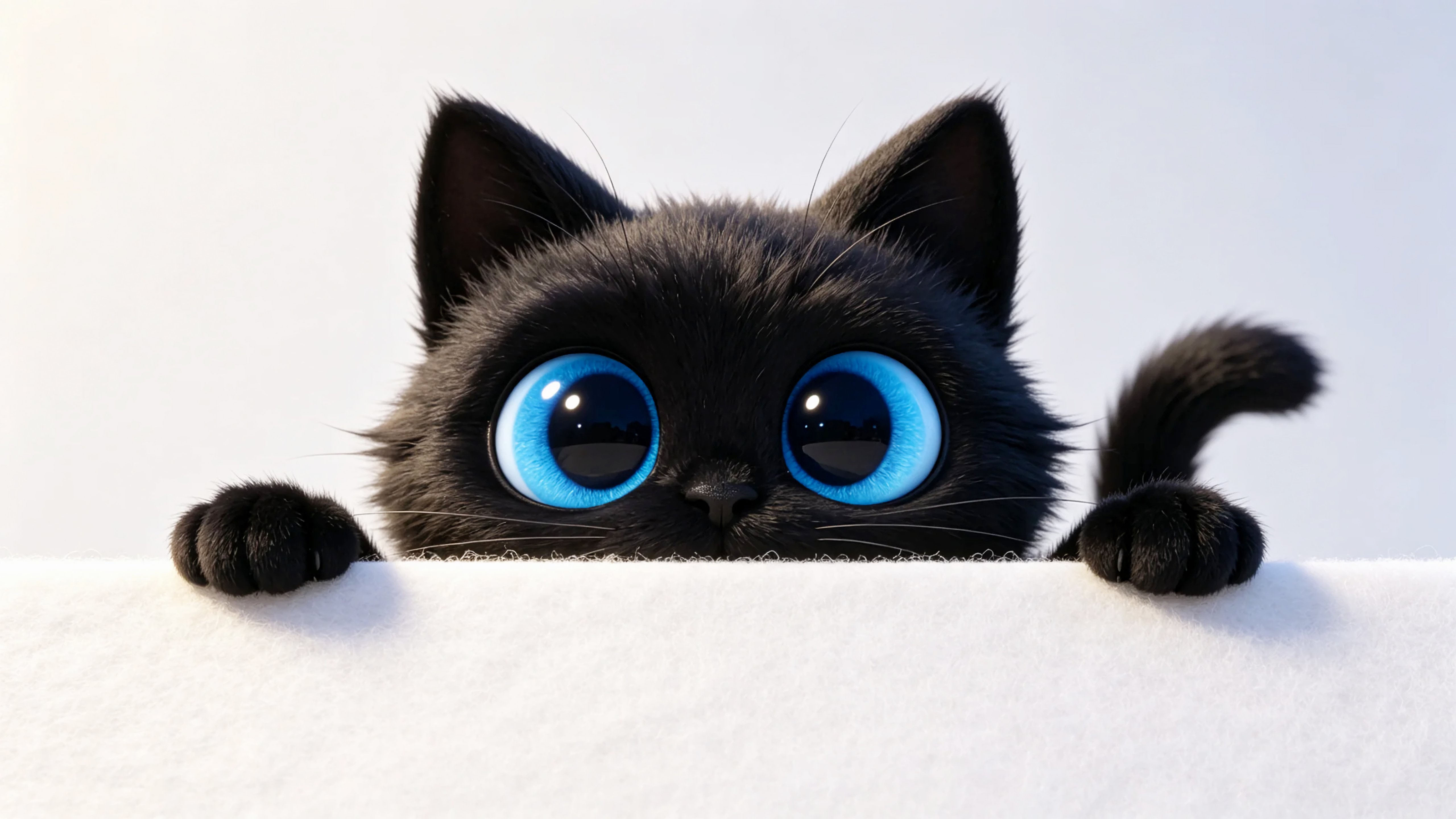 可爱的小黑猫