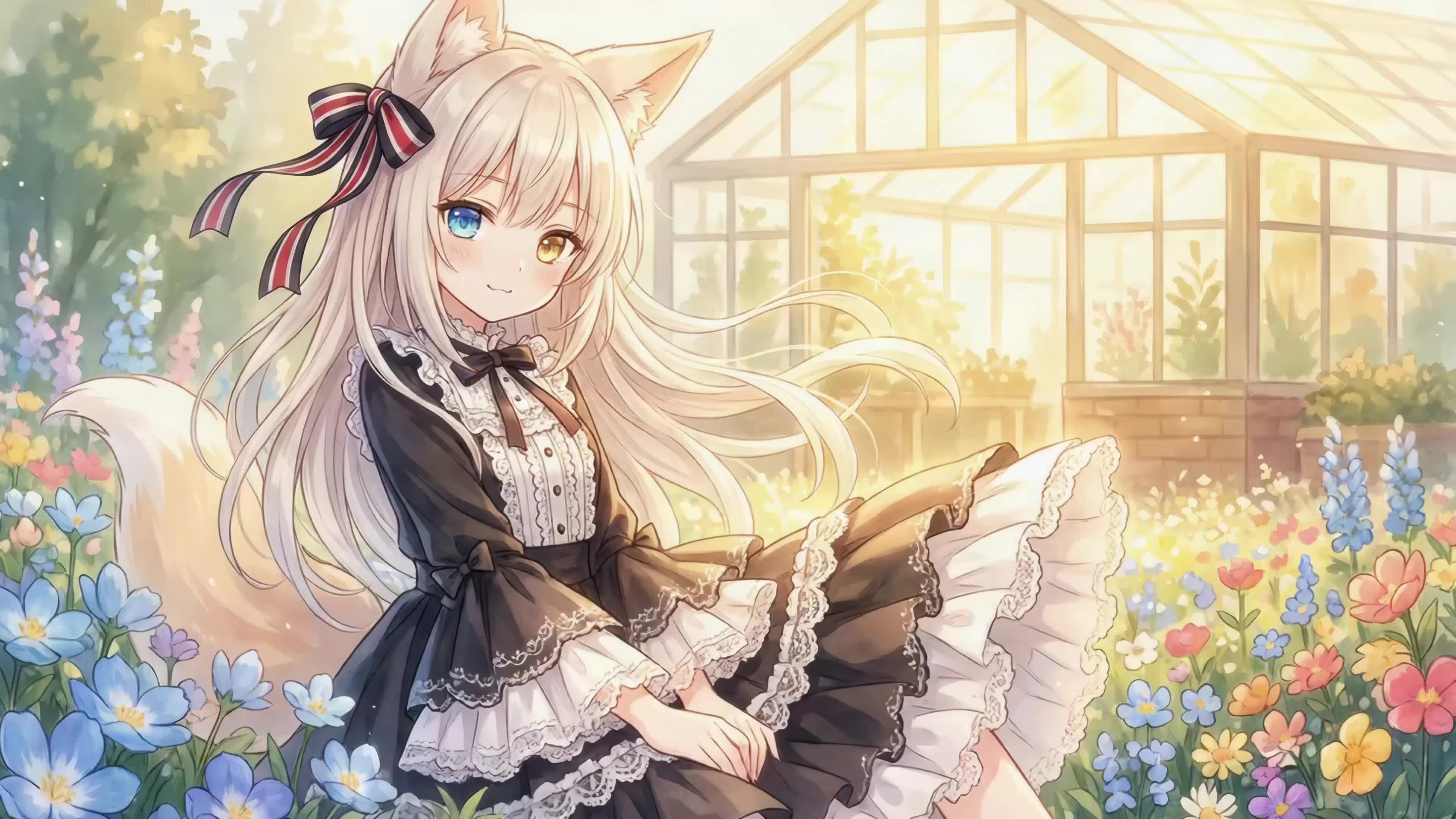 花园猫耳少女