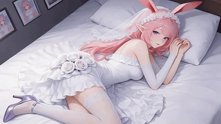 性感可爱的粉发美女
