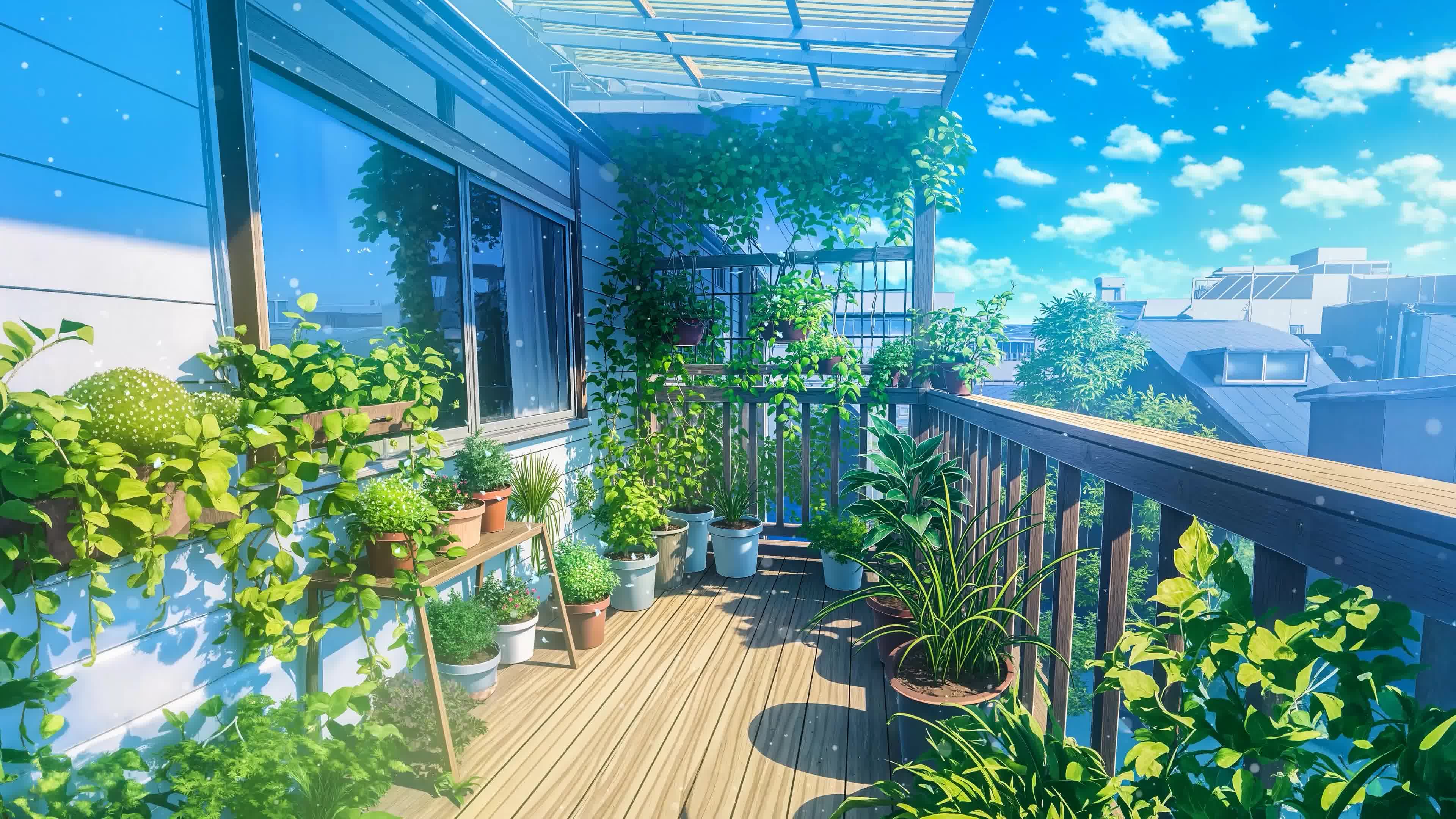 夏日小屋阳台