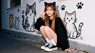 猫墙少女