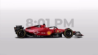 Ferrari F1-75 时钟壁纸（侧视图） 动态壁纸 | 作者：Conr