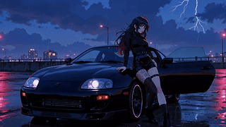 Toyota Supra Turbo a80 4k