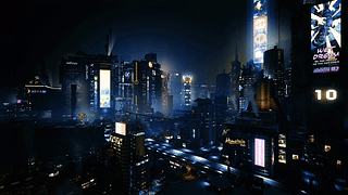 赛博朋克 夜晚 城市