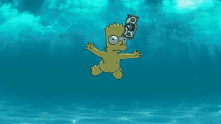 Bart Swimming (Nirvana Tribute) [2K / Parallax]