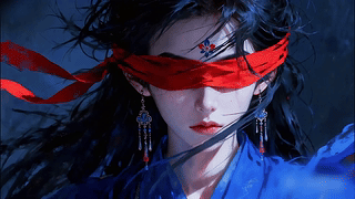 克莱因蓝蒙眼侠女