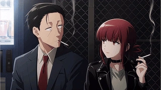 在超市后面吸烟的二人-田山×佐佐木 动态壁纸 | 作者：五子棋