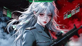 枪战白发少女