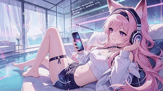 听歌的狐耳少女