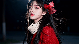 红裙少女