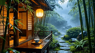 竹林木屋