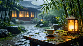 幽静国风庭院