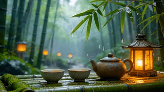 放松竹林雨景
