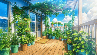 夏日治愈小屋阳台