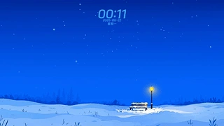 雪夜01_4K飘雪高清壁纸 动态壁纸 | 作者：ALU