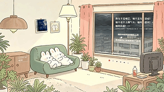 雷雨天躺屋听音乐（音乐交互）