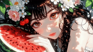 夏日西瓜女孩