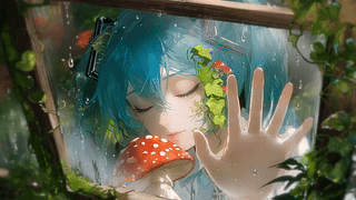 雨中幻想-窗前miku