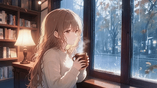 窗前女孩
