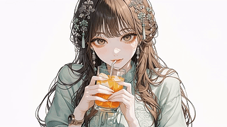 小清新果汁美女