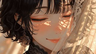 光影感二次元美女