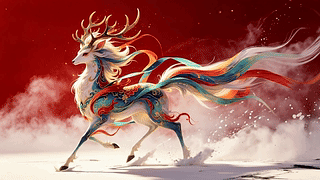 灵鹿幻彩