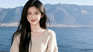 海边清纯少女