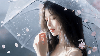 伞下美女