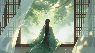 古风美女背影壁纸