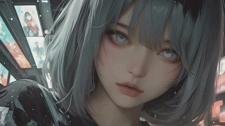 二次元动漫银发美女 动态壁纸 | 作者：辰东壁纸