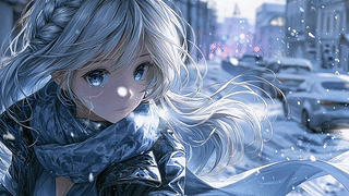 二次元雪中女孩